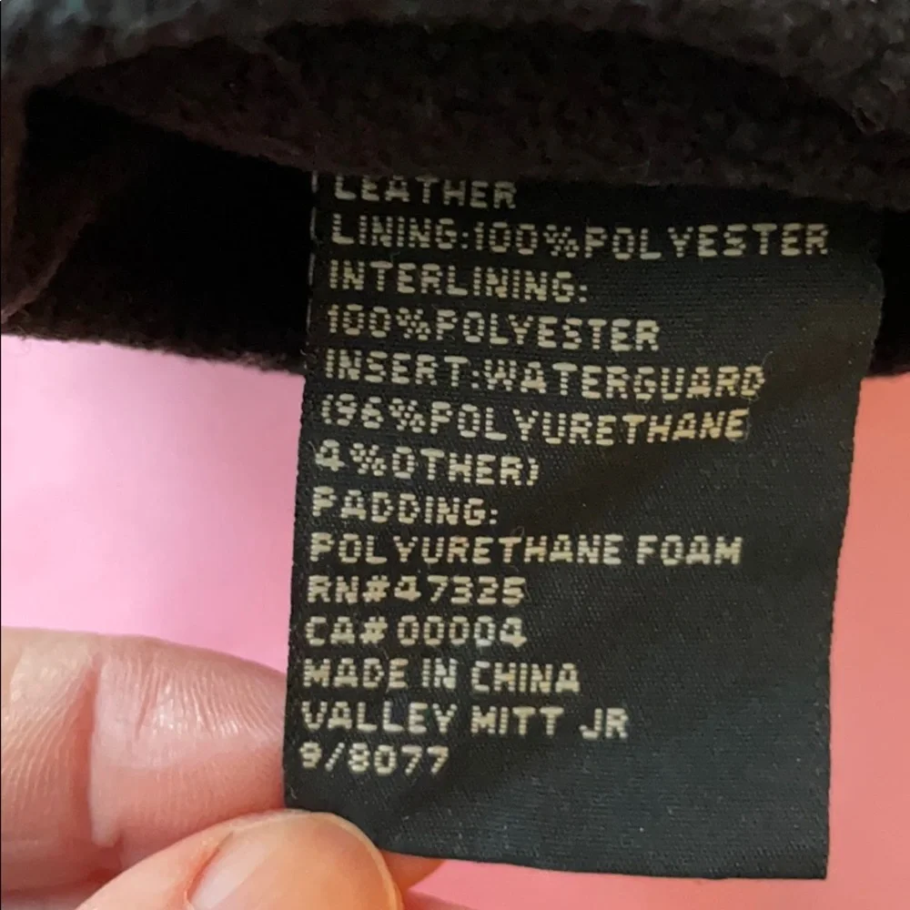Vintage leather/waterproof material mittens